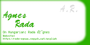 agnes rada business card